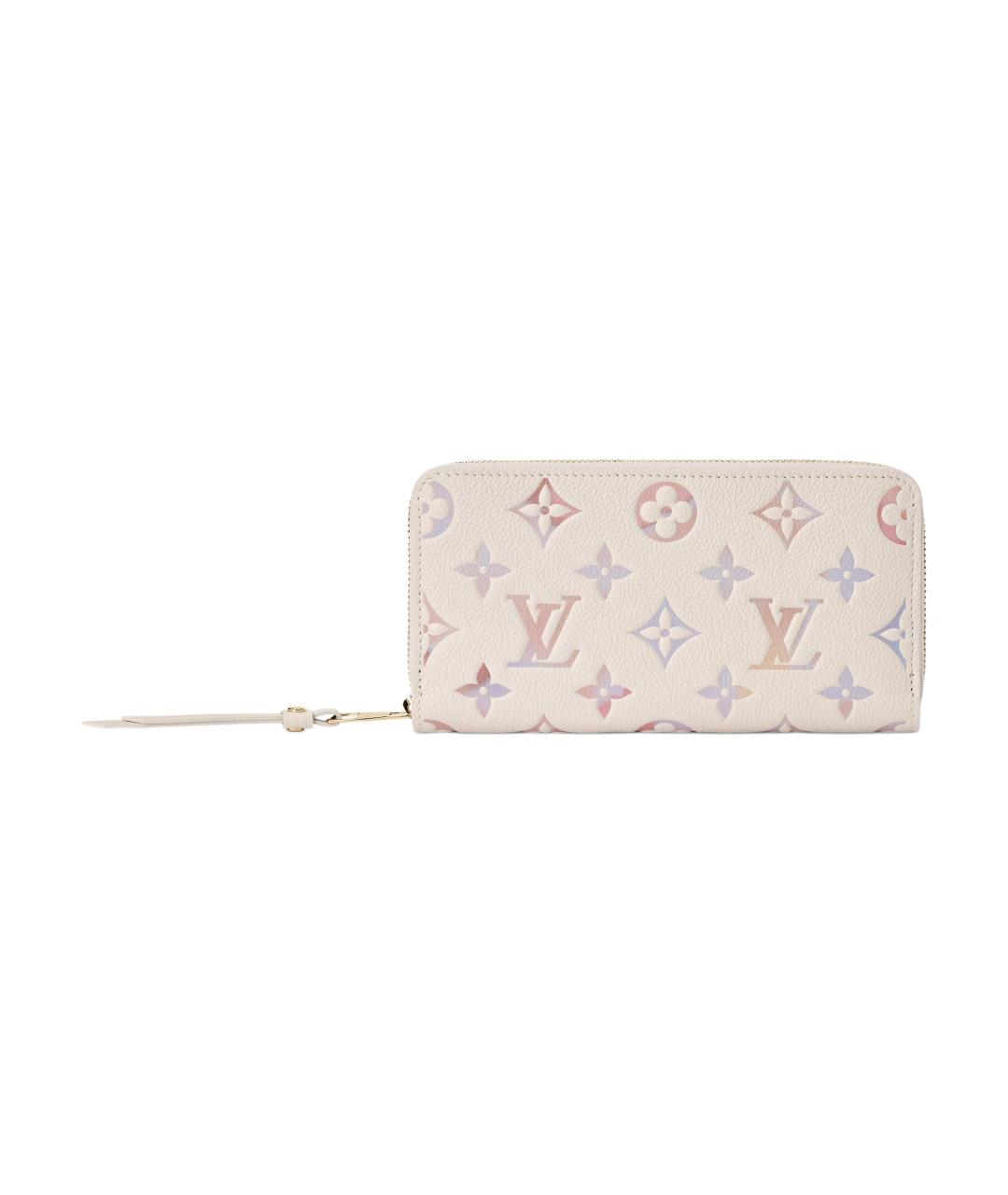 LOUIS VUITTON Бежевый кожаный кошелек, фото 1