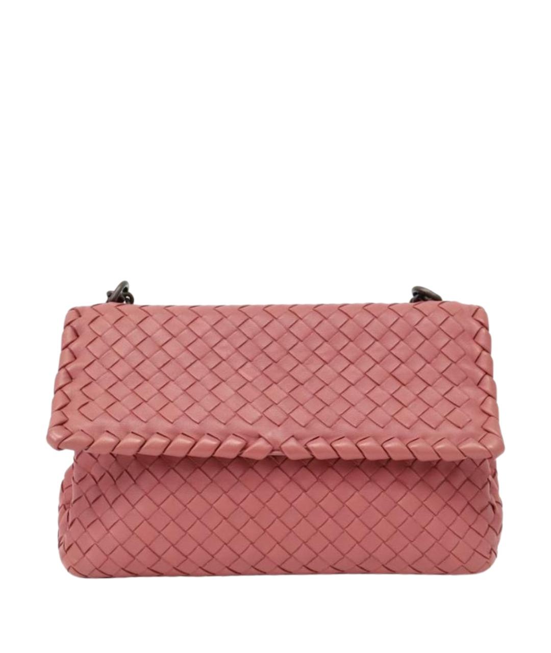 BOTTEGA VENETA Розовая кожаная сумка через плечо, фото 1