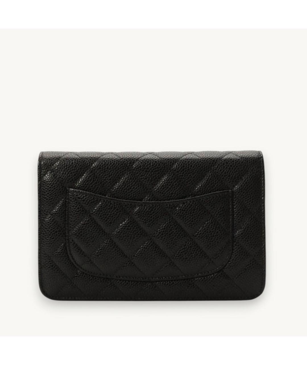 CHANEL Черная кожаная сумка через плечо, фото 3