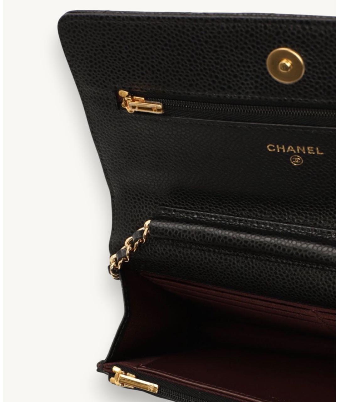 CHANEL Черная кожаная сумка через плечо, фото 4