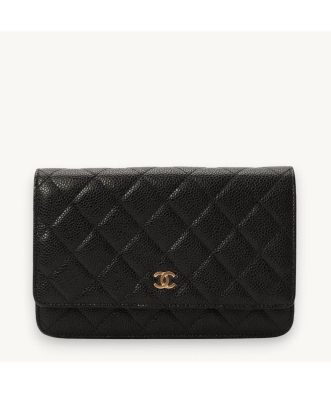 CHANEL Черная кожаная сумка через плечо, фото 6