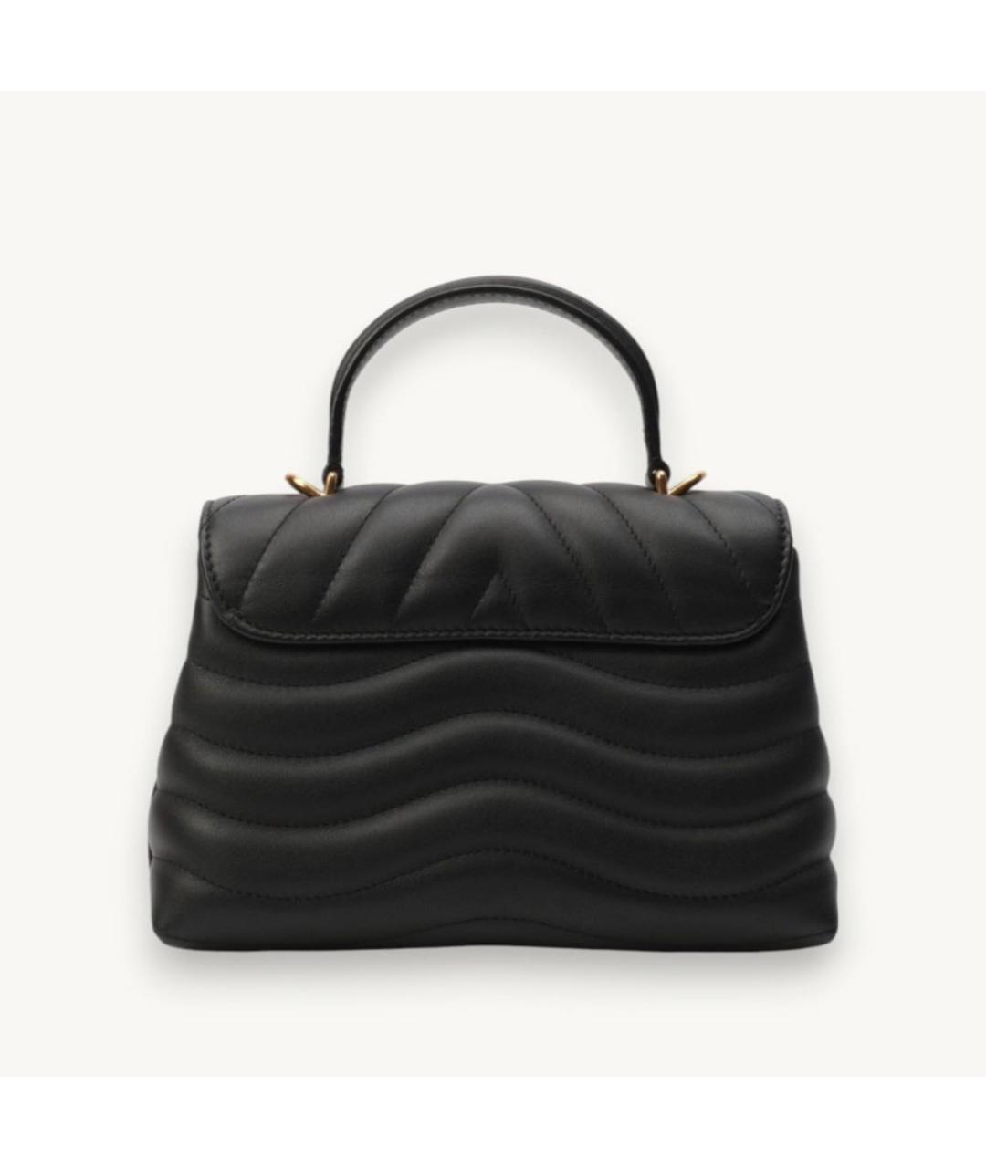 LOUIS VUITTON Черная кожаная сумка с короткими ручками, фото 3