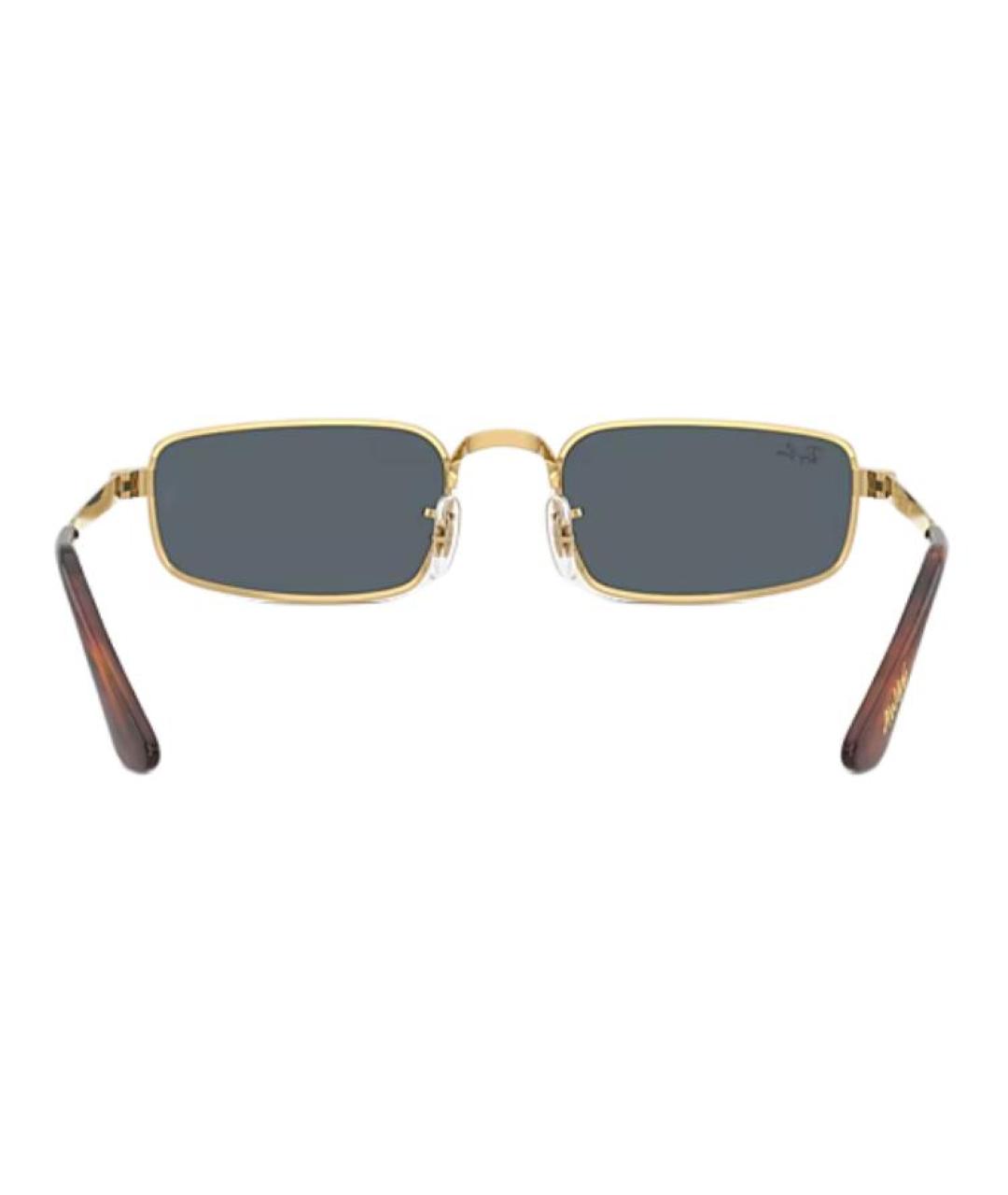RAY BAN Золотые металлические солнцезащитные очки, фото 5
