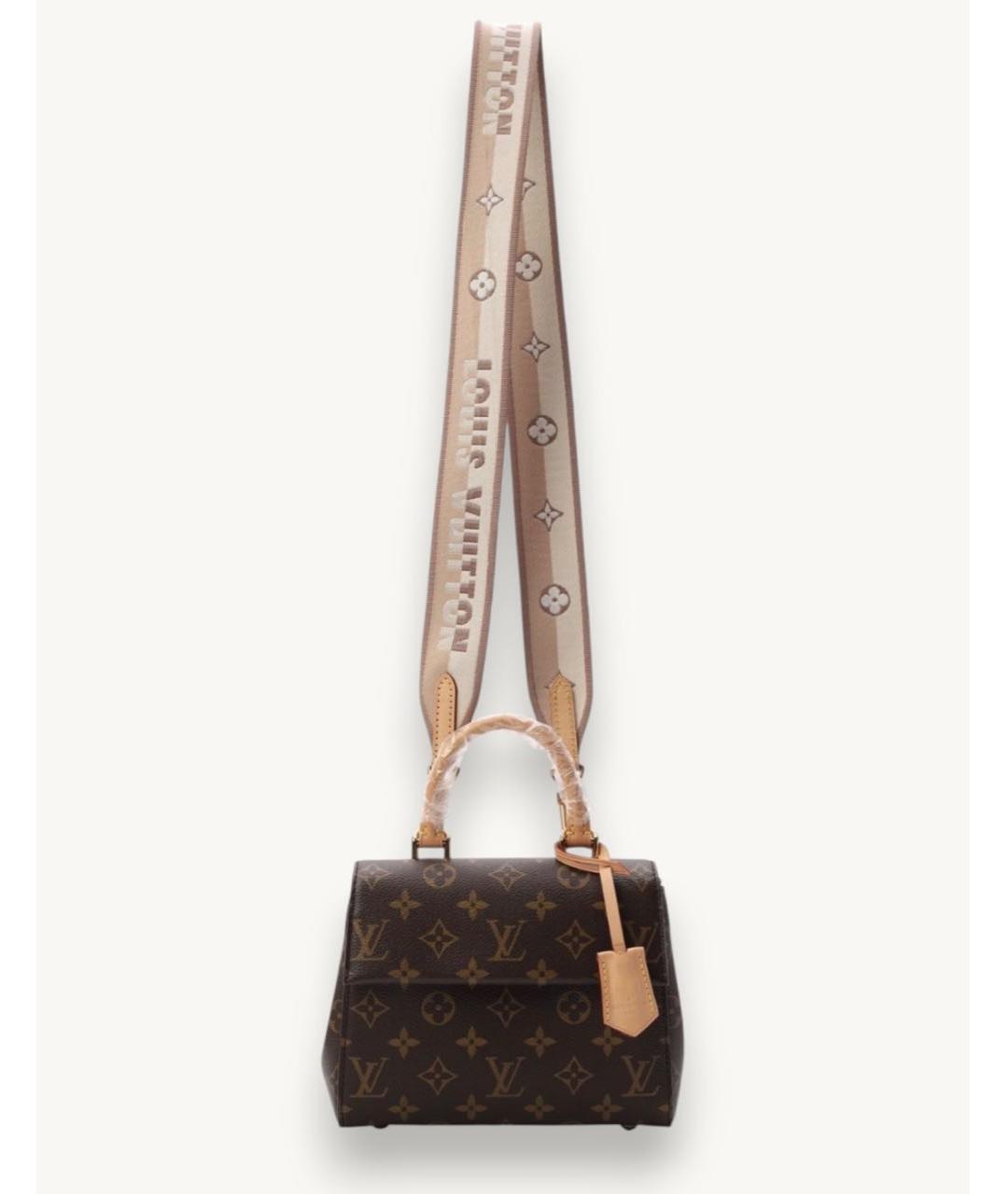 LOUIS VUITTON Коричневая сумка с короткими ручками из канвы, фото 5