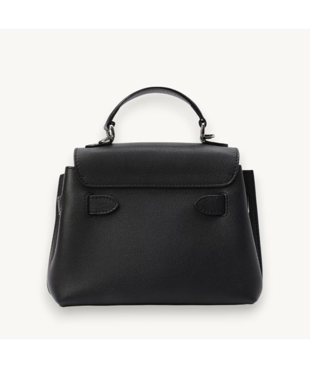 LOUIS VUITTON Черная кожаная сумка с короткими ручками, фото 3