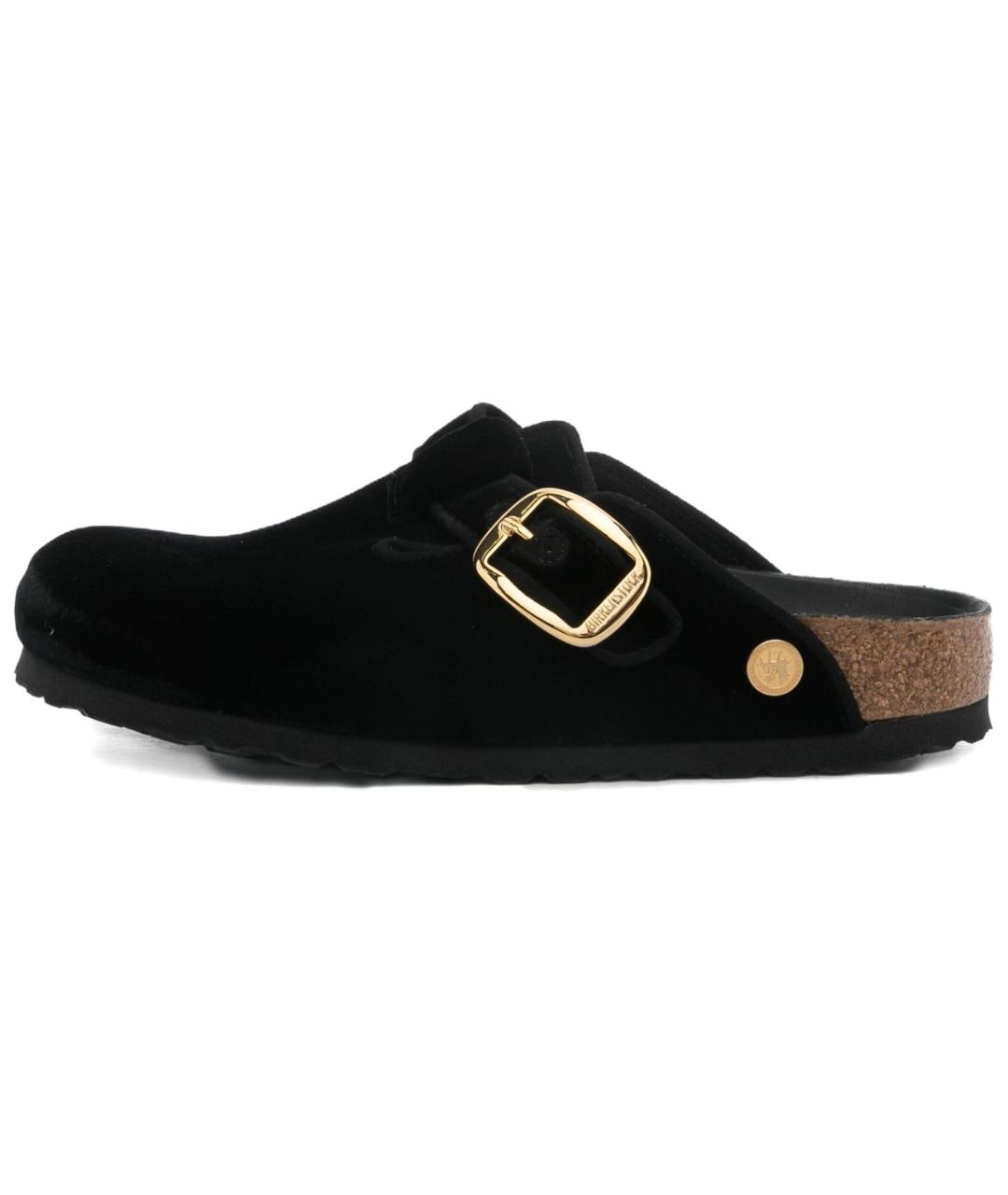 BIRKENSTOCK Черные замшевые сабо, фото 5