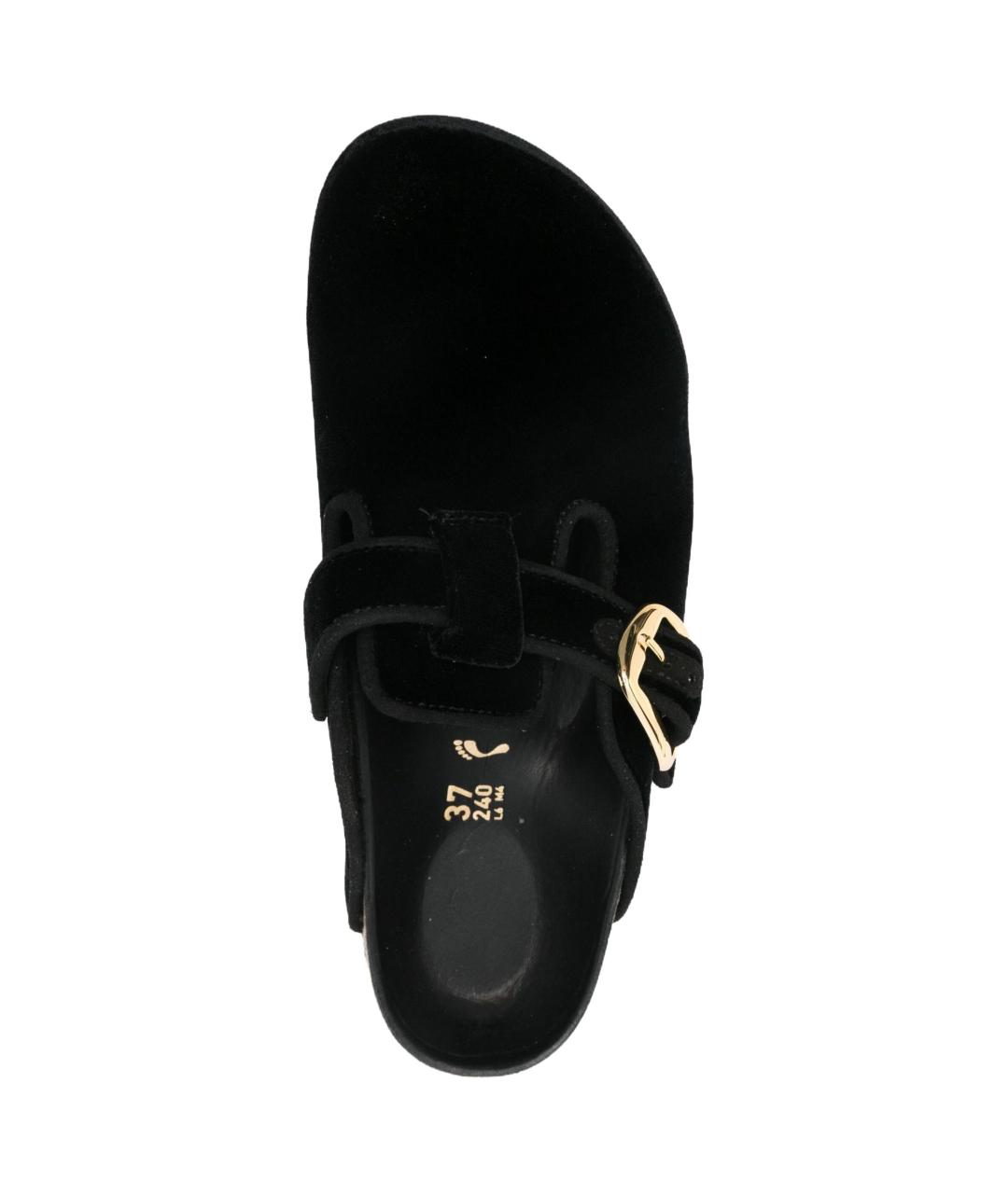 BIRKENSTOCK Черные замшевые сабо, фото 4