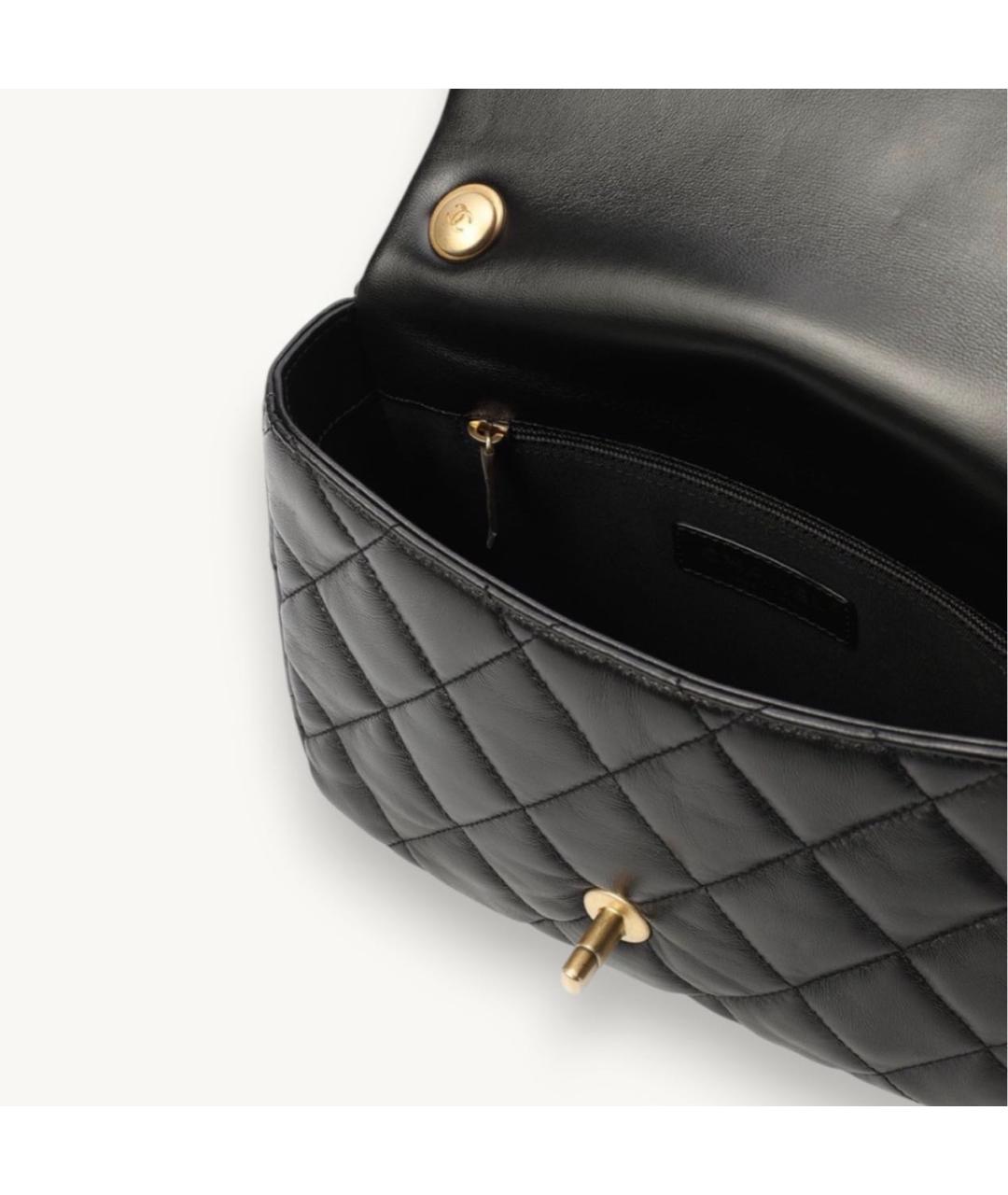 CHANEL Черная кожаная сумка через плечо, фото 4