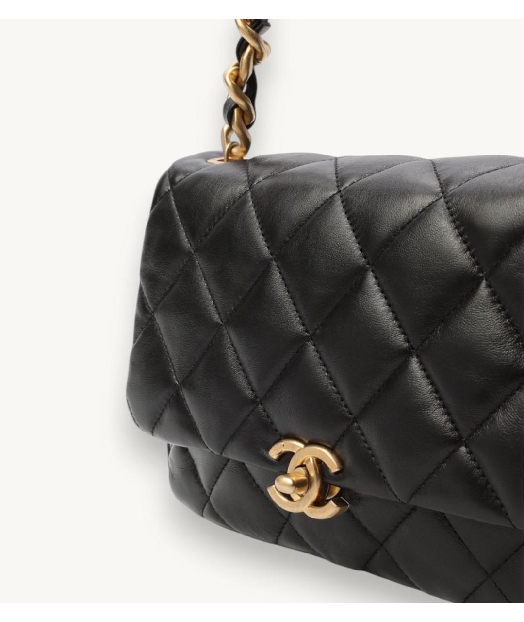 CHANEL Черная кожаная сумка через плечо, фото 2