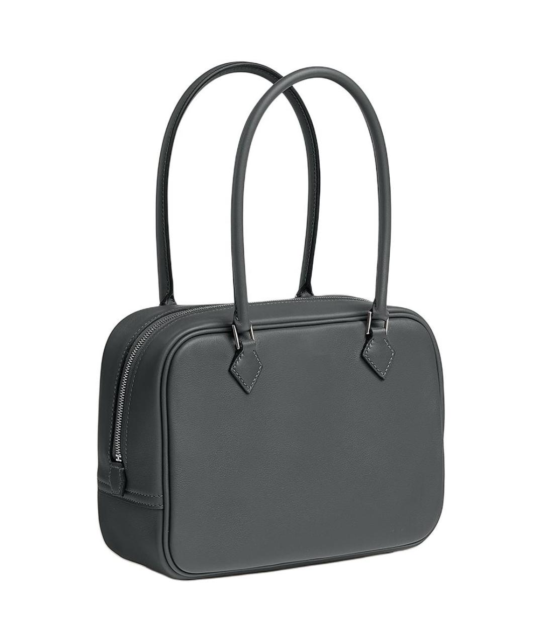 HERMES Антрацитовая кожаная сумка через плечо, фото 2