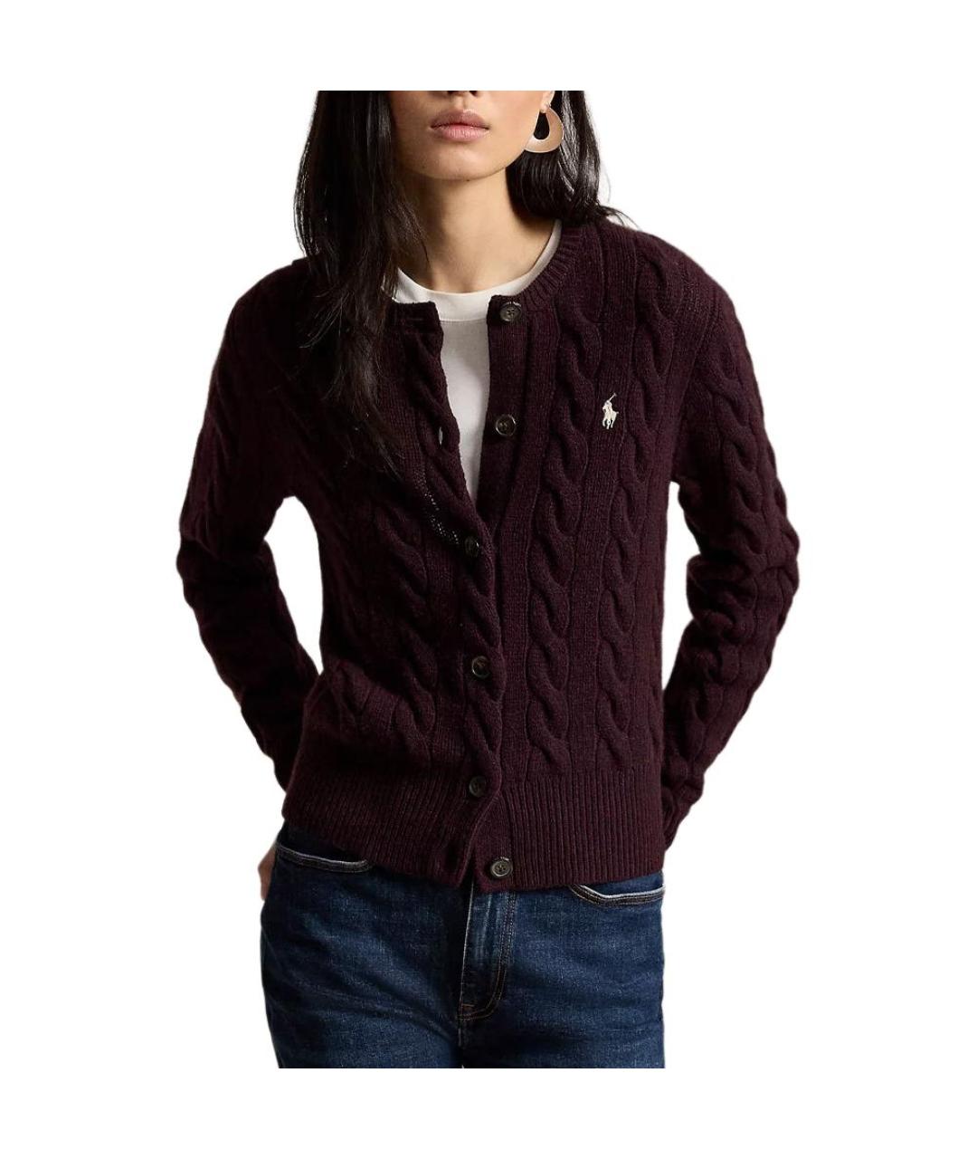 POLO RALPH LAUREN Бордовый кардиган, фото 3