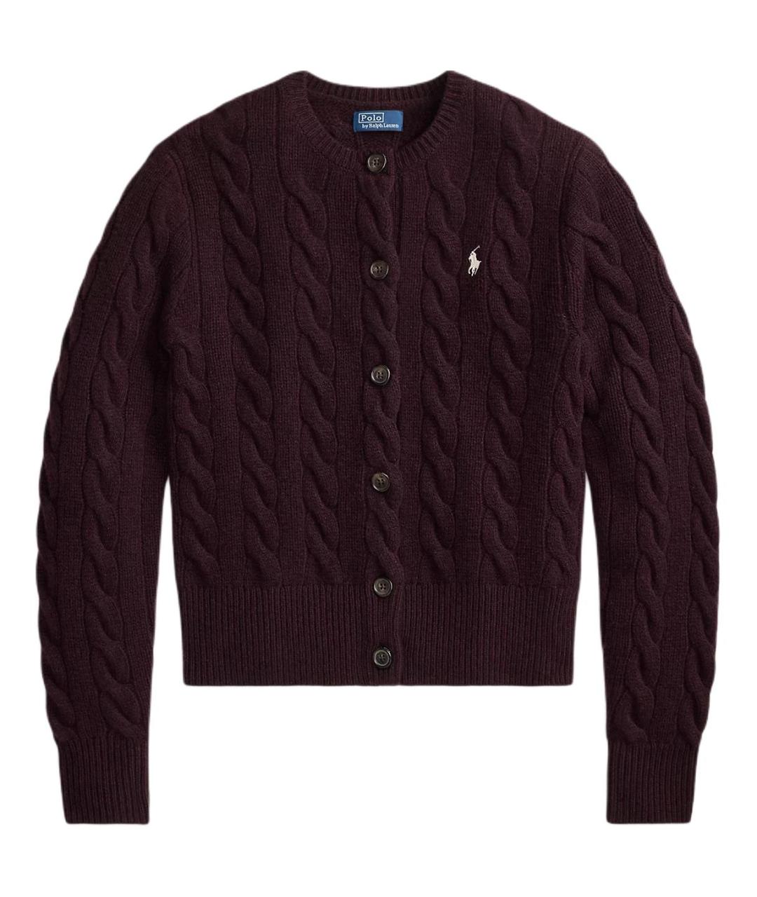 POLO RALPH LAUREN Бордовый кардиган, фото 1