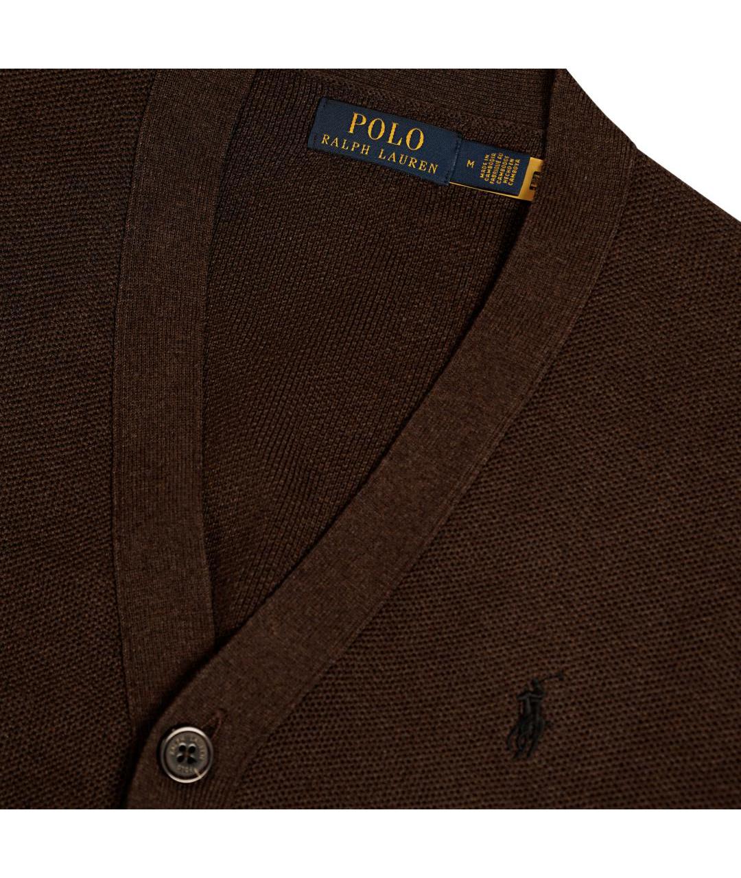 POLO RALPH LAUREN Коричневый кардиган, фото 3
