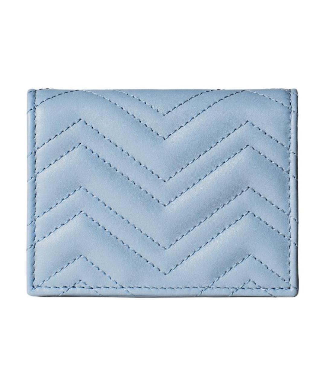 GUCCI Голубой кожаный кошелек, фото 3