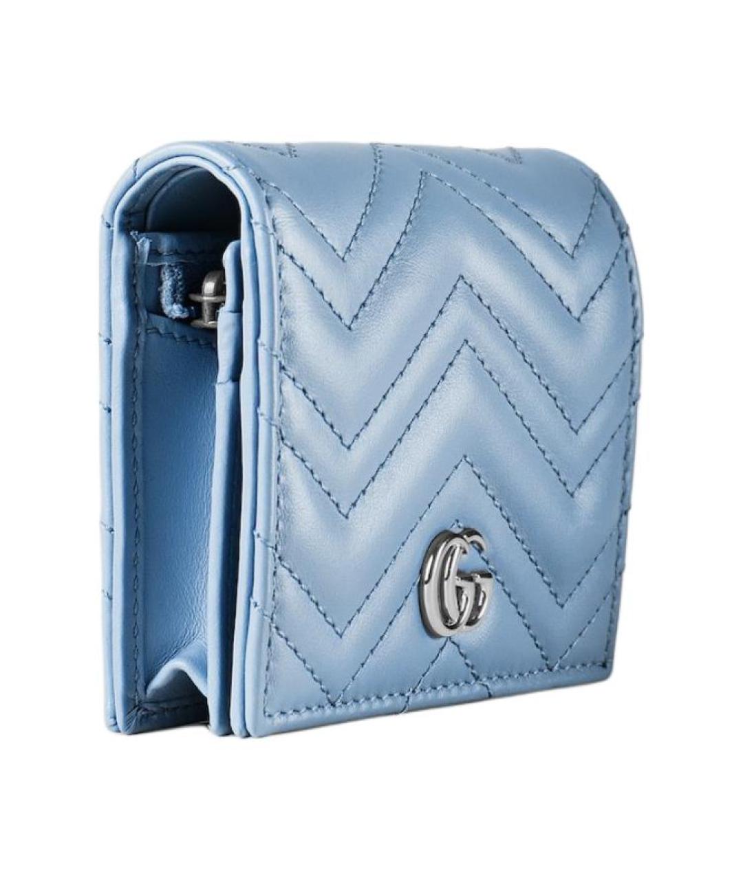 GUCCI Голубой кожаный кошелек, фото 2