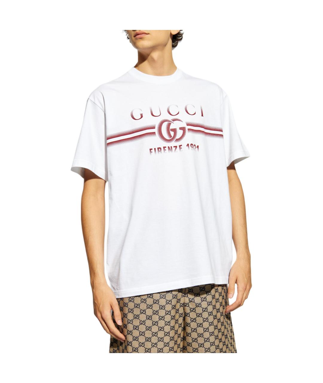 GUCCI Белая футболка, фото 4