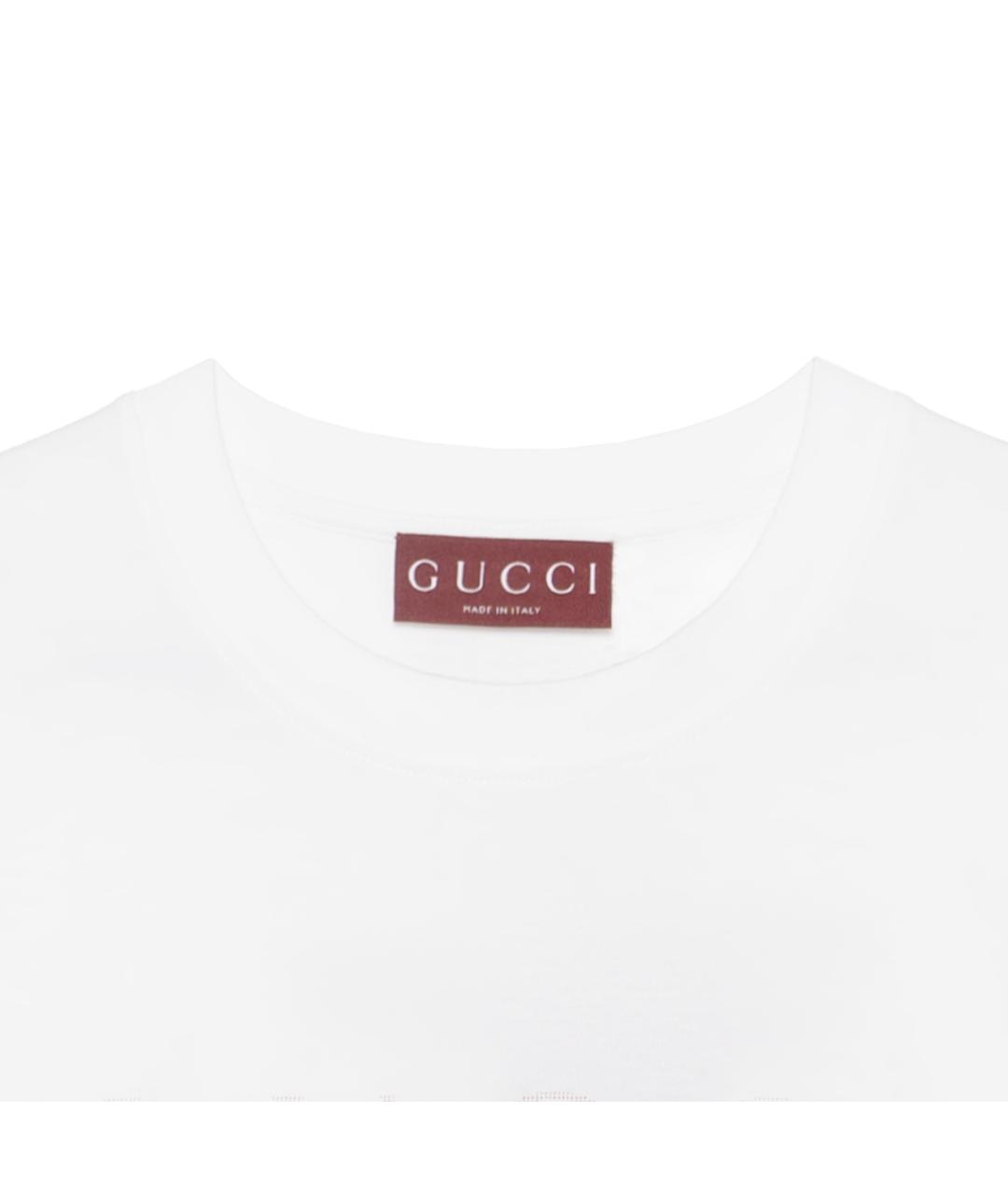 GUCCI Белая футболка, фото 5