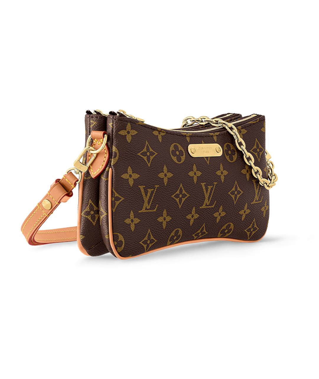 LOUIS VUITTON Коричневая сумка через плечо из канвы, фото 2