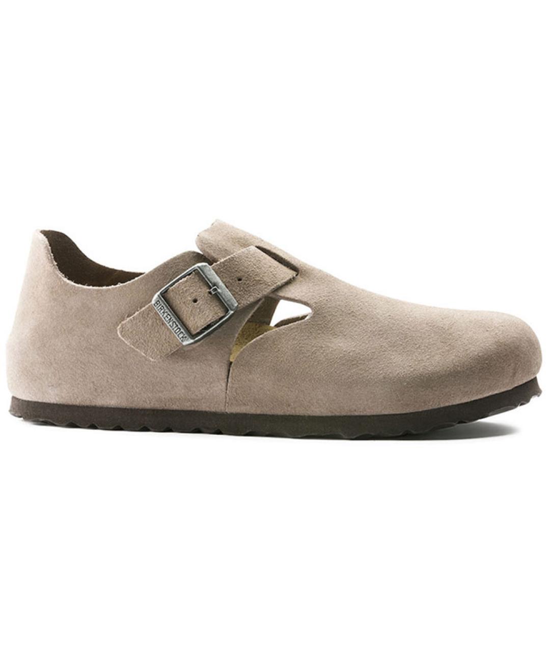 BIRKENSTOCK Коричневые замшевые сабо, фото 1