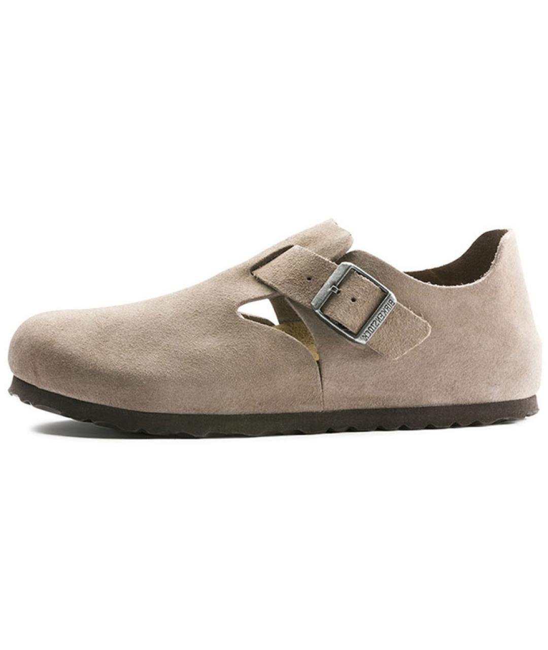 BIRKENSTOCK Коричневые замшевые сабо, фото 2