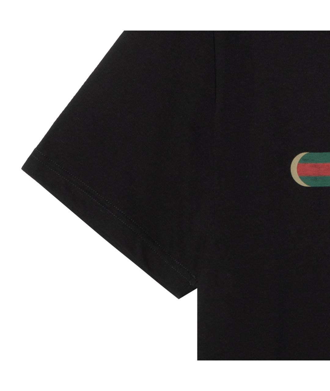 GUCCI Черная футболка, фото 5