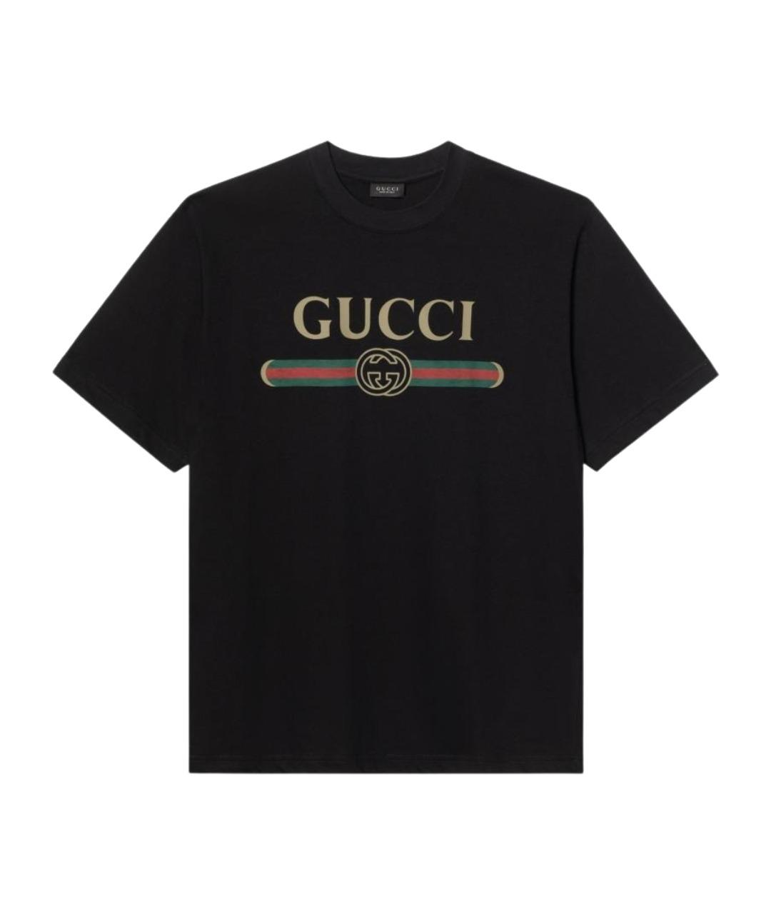 GUCCI Черная футболка, фото 1