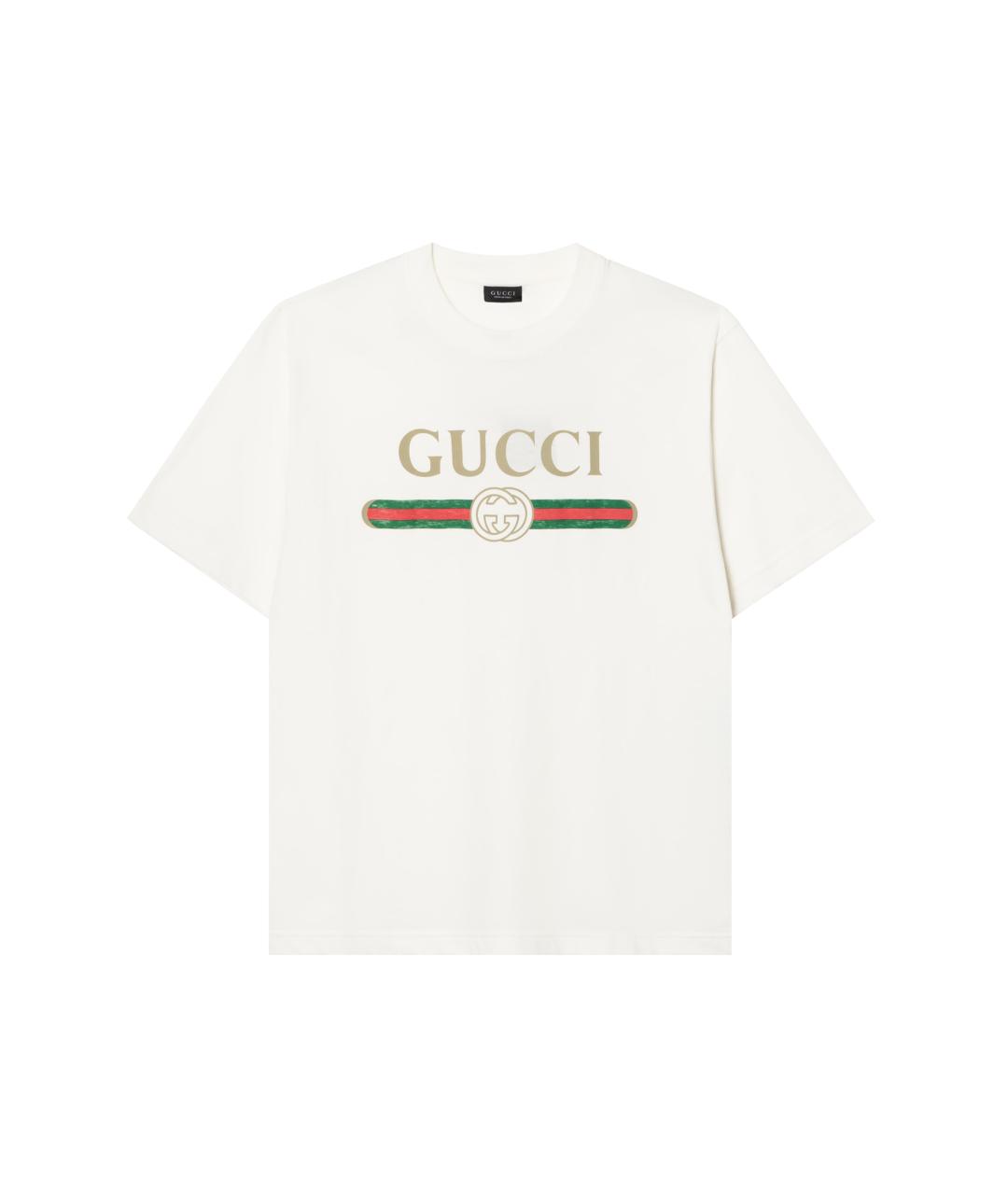 GUCCI Белая футболка, фото 1