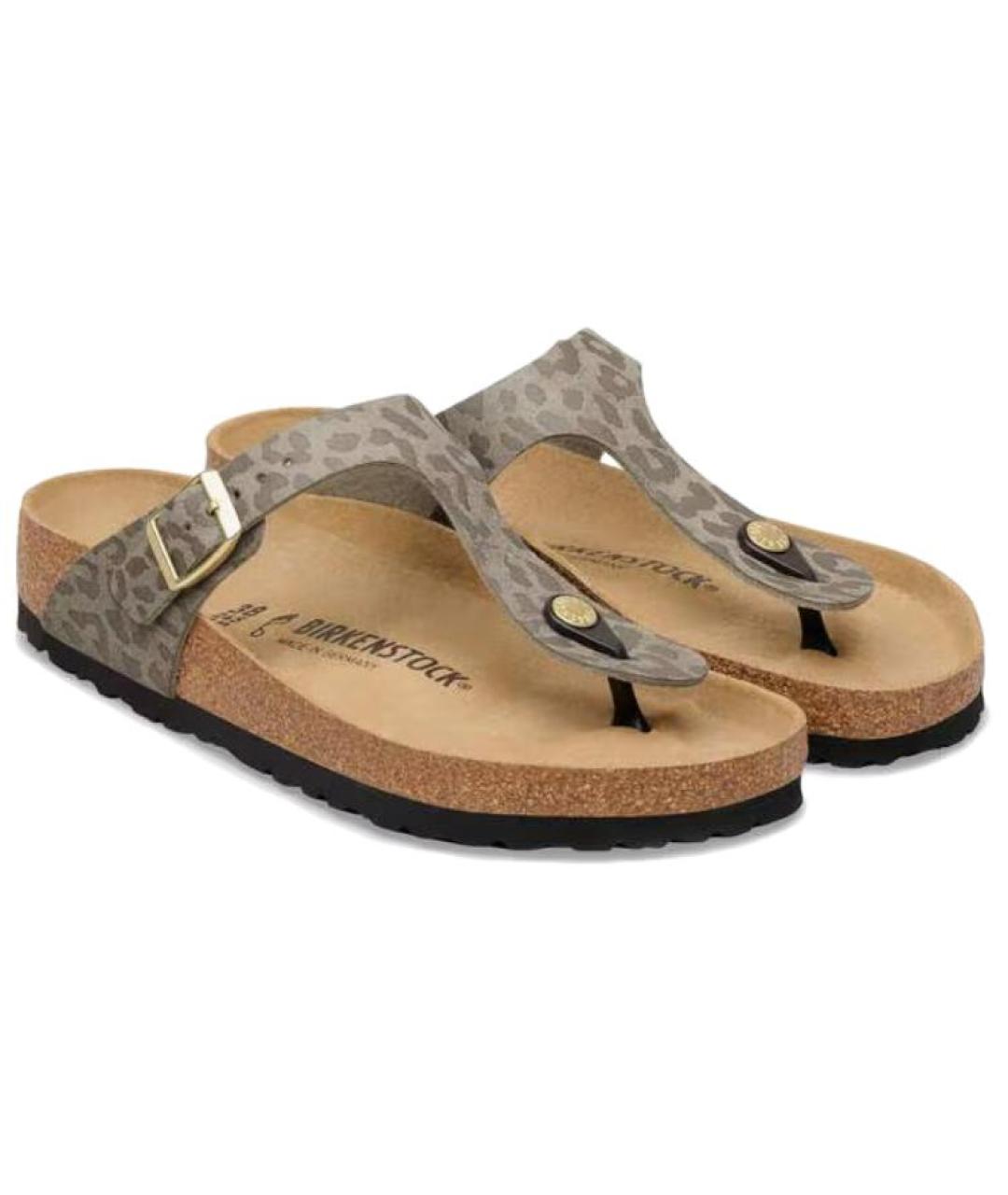 BIRKENSTOCK Коричневые шлепанцы, фото 4