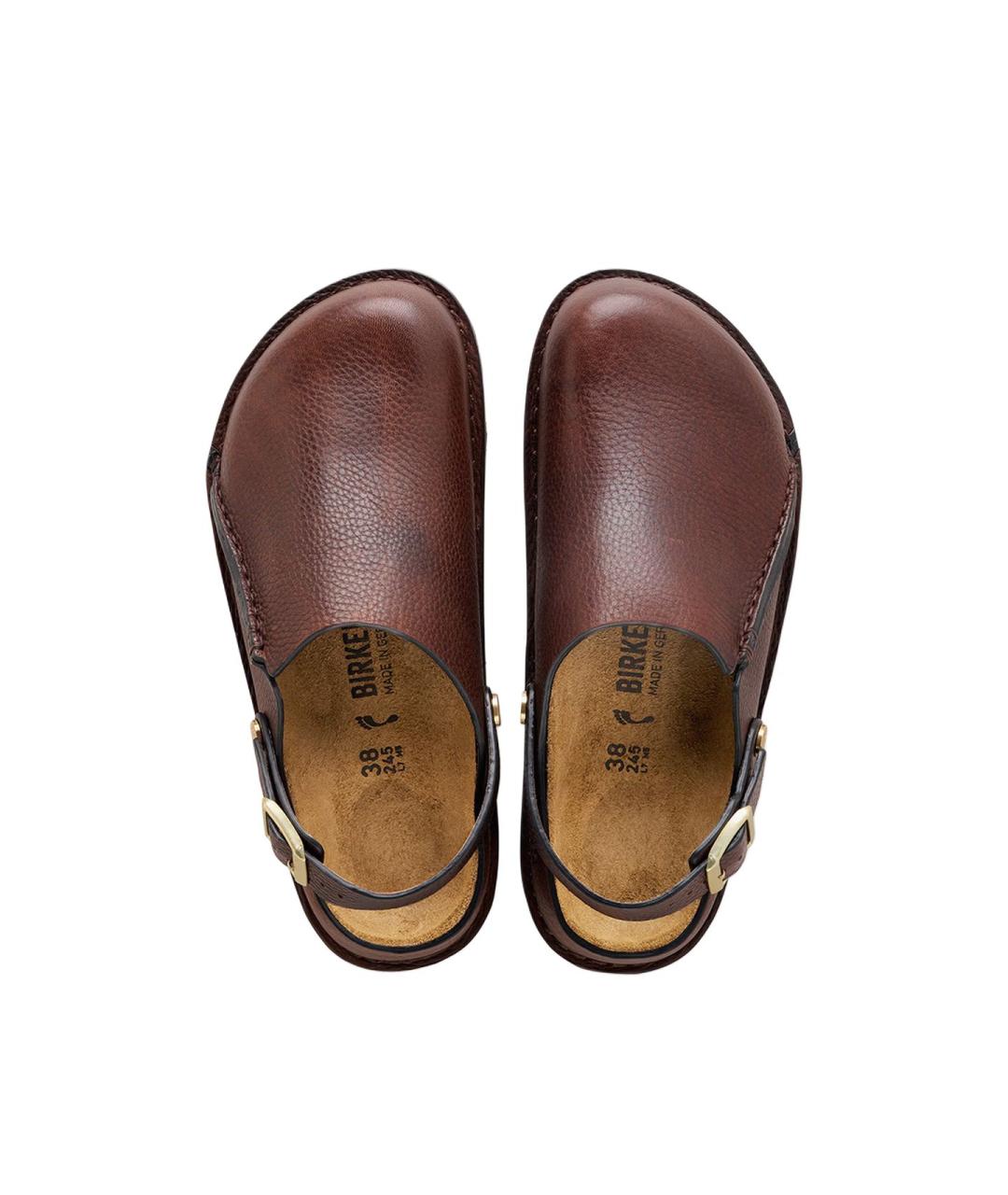 BIRKENSTOCK Коричневые кожаные мюли, фото 4