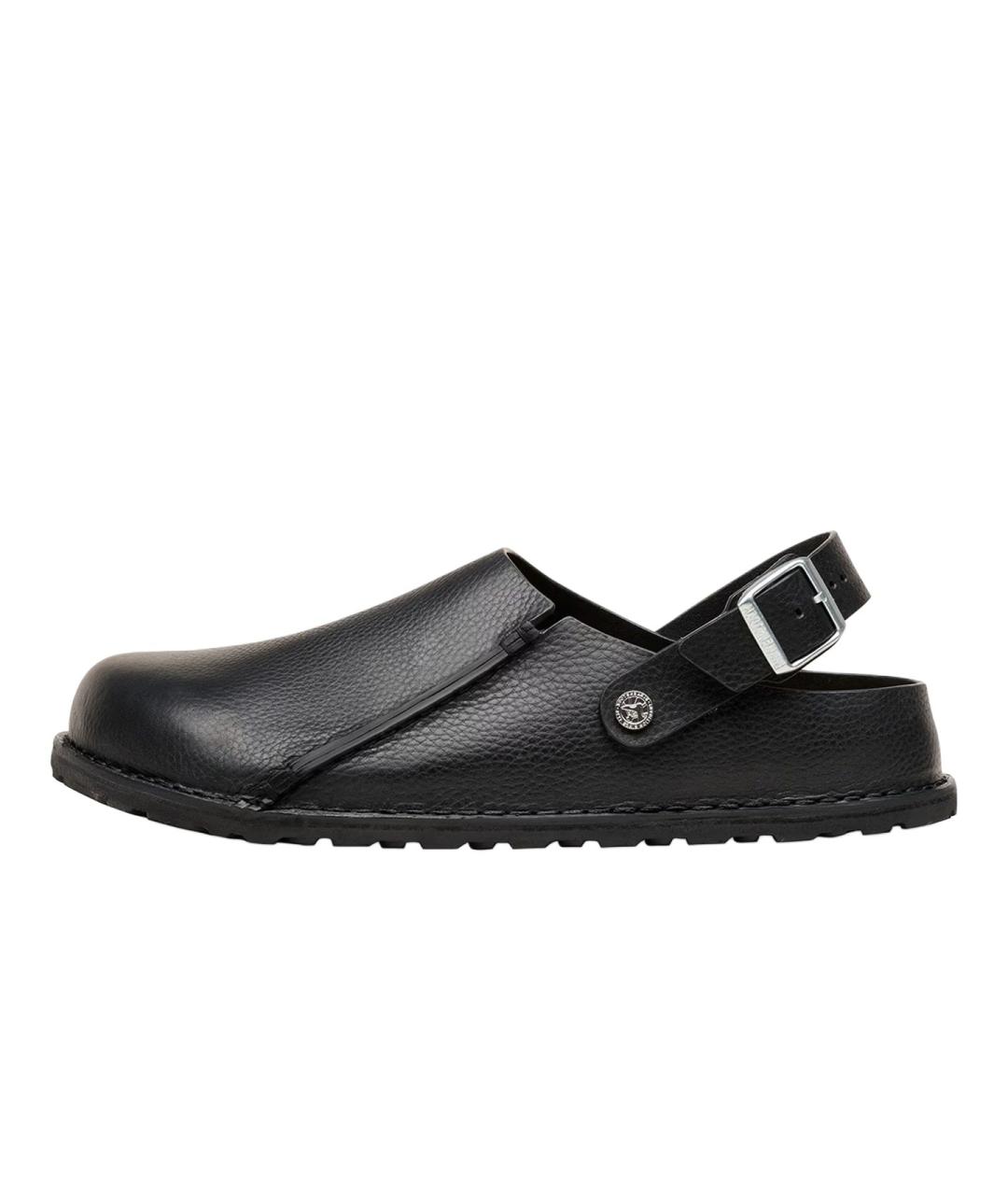 BIRKENSTOCK Черные кожаные мюли, фото 2