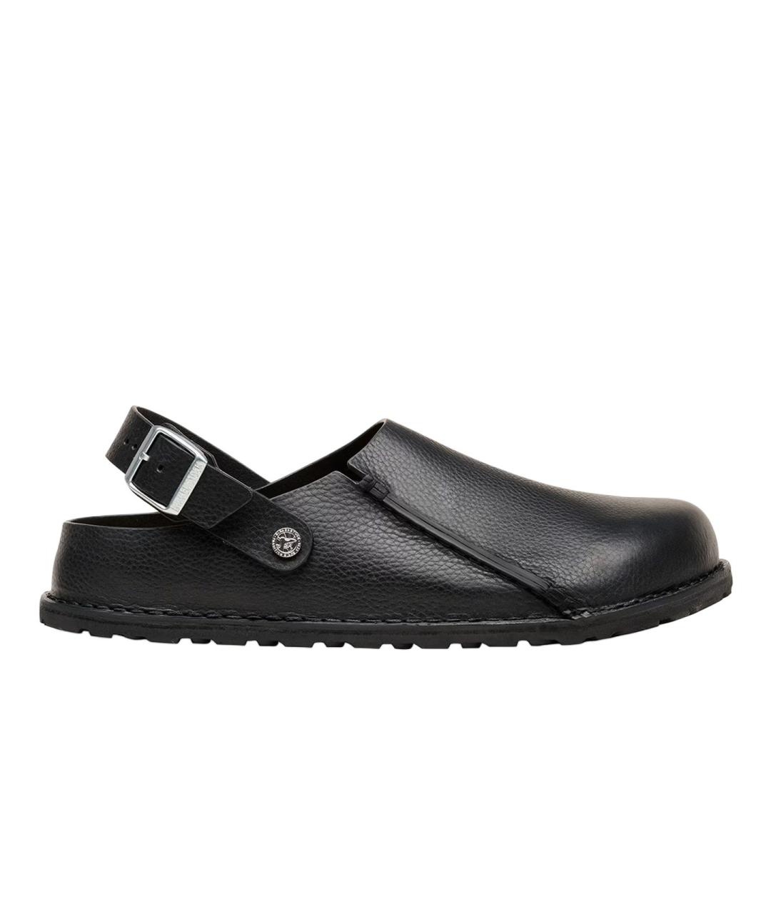 BIRKENSTOCK Черные кожаные мюли, фото 1