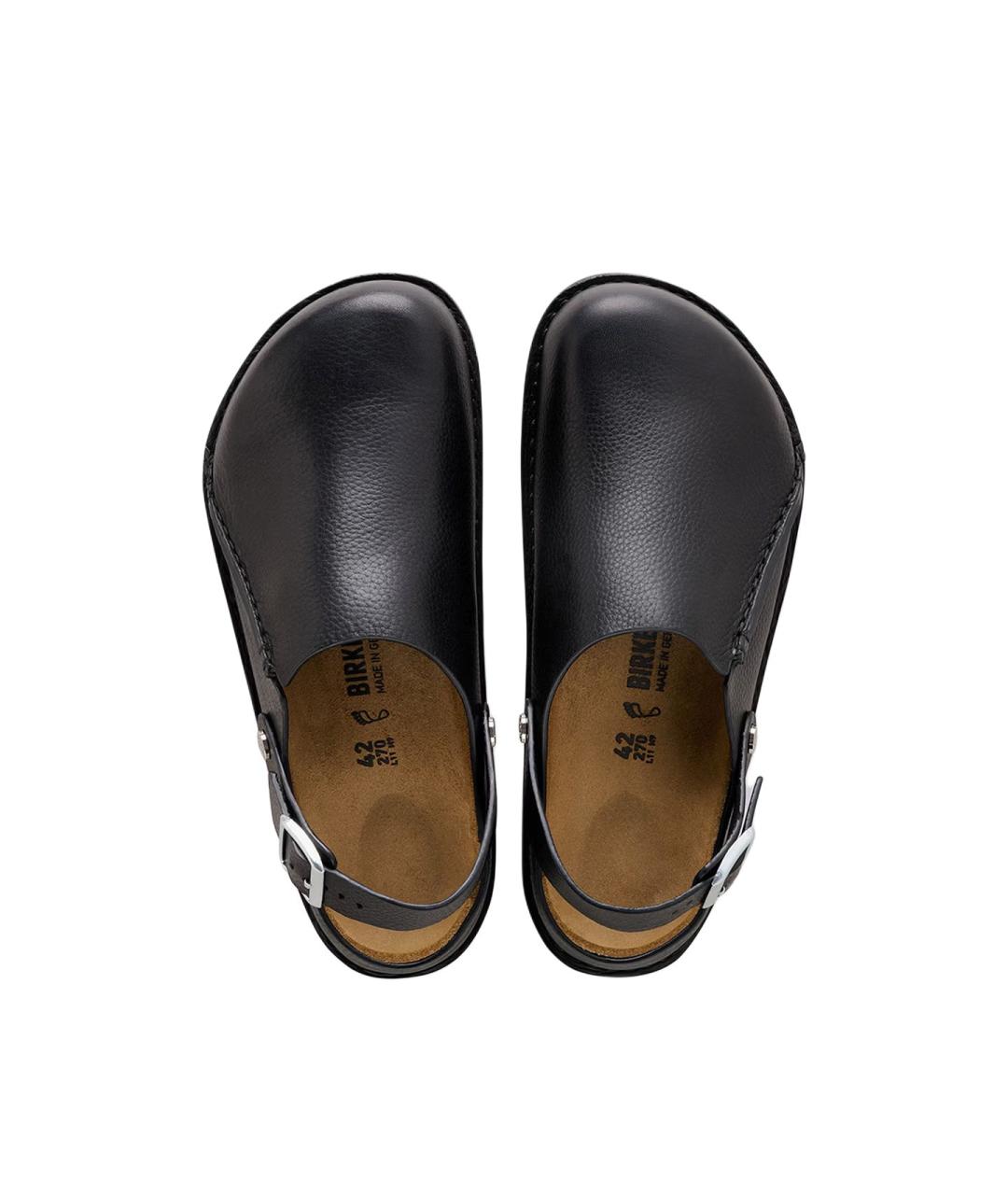BIRKENSTOCK Черные кожаные мюли, фото 5