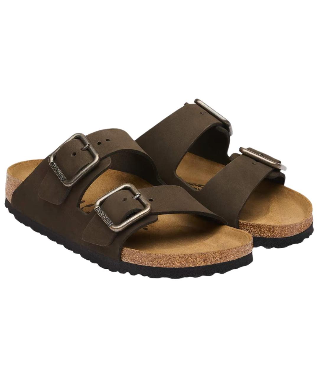 BIRKENSTOCK Коричневые замшевые сандалии, фото 3