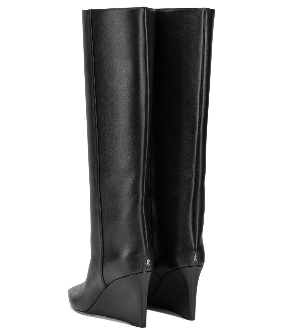 JIMMY CHOO Черные кожаные сапоги, фото 4