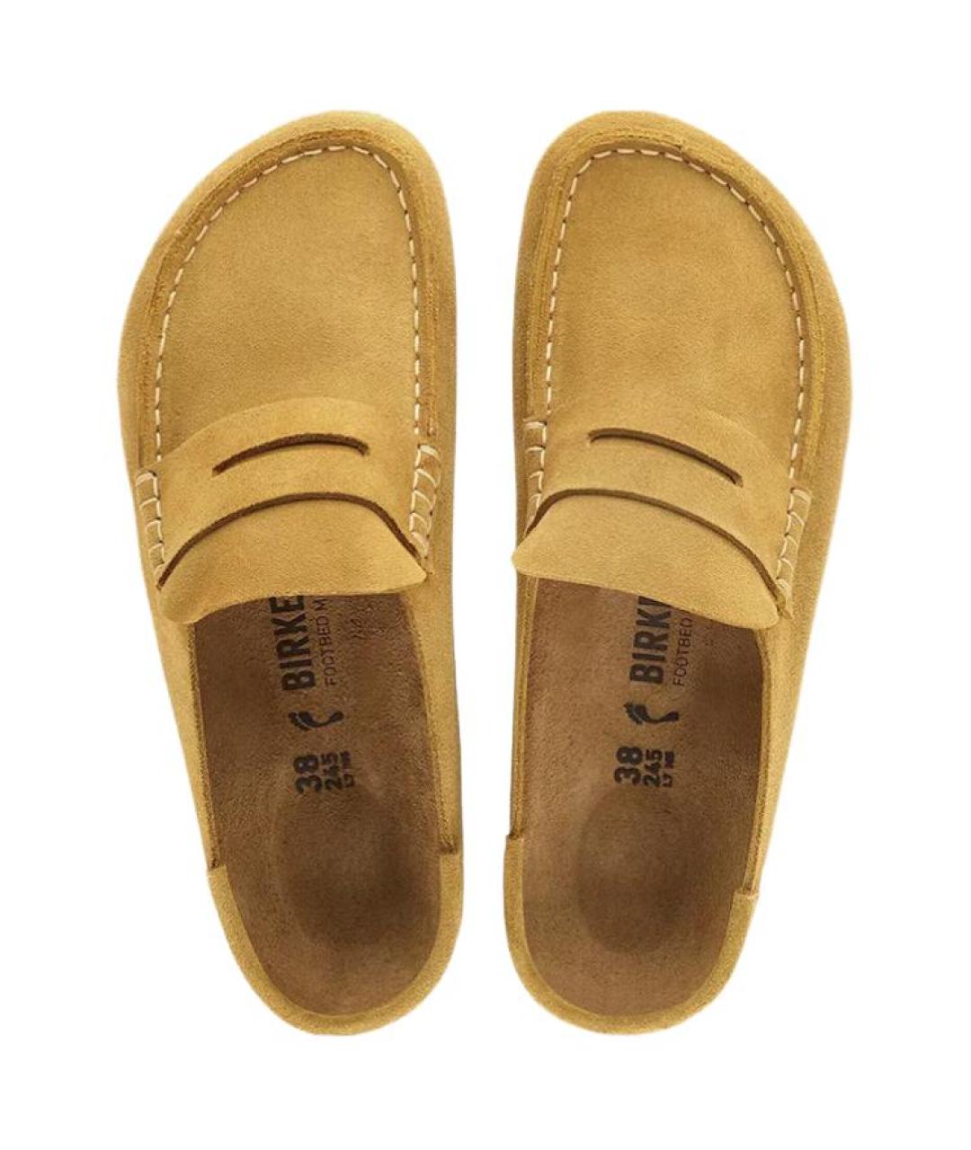 BIRKENSTOCK Коричневые замшевые сабо, фото 3