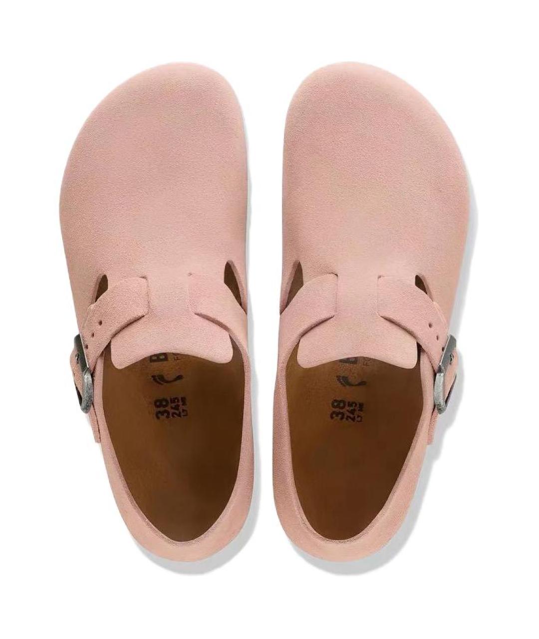 BIRKENSTOCK Розовые замшевые сабо, фото 4