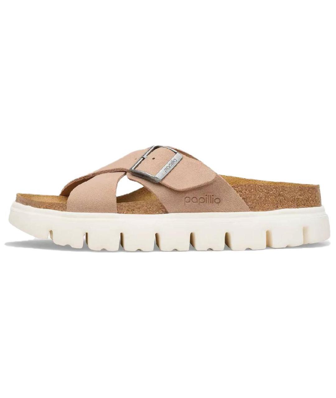 BIRKENSTOCK Бежевые замшевые сандалии, фото 3