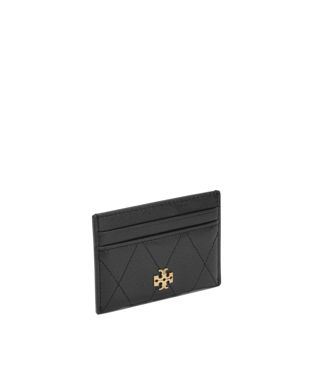 TORY BURCH Черный кожаный кардхолдер, фото 2