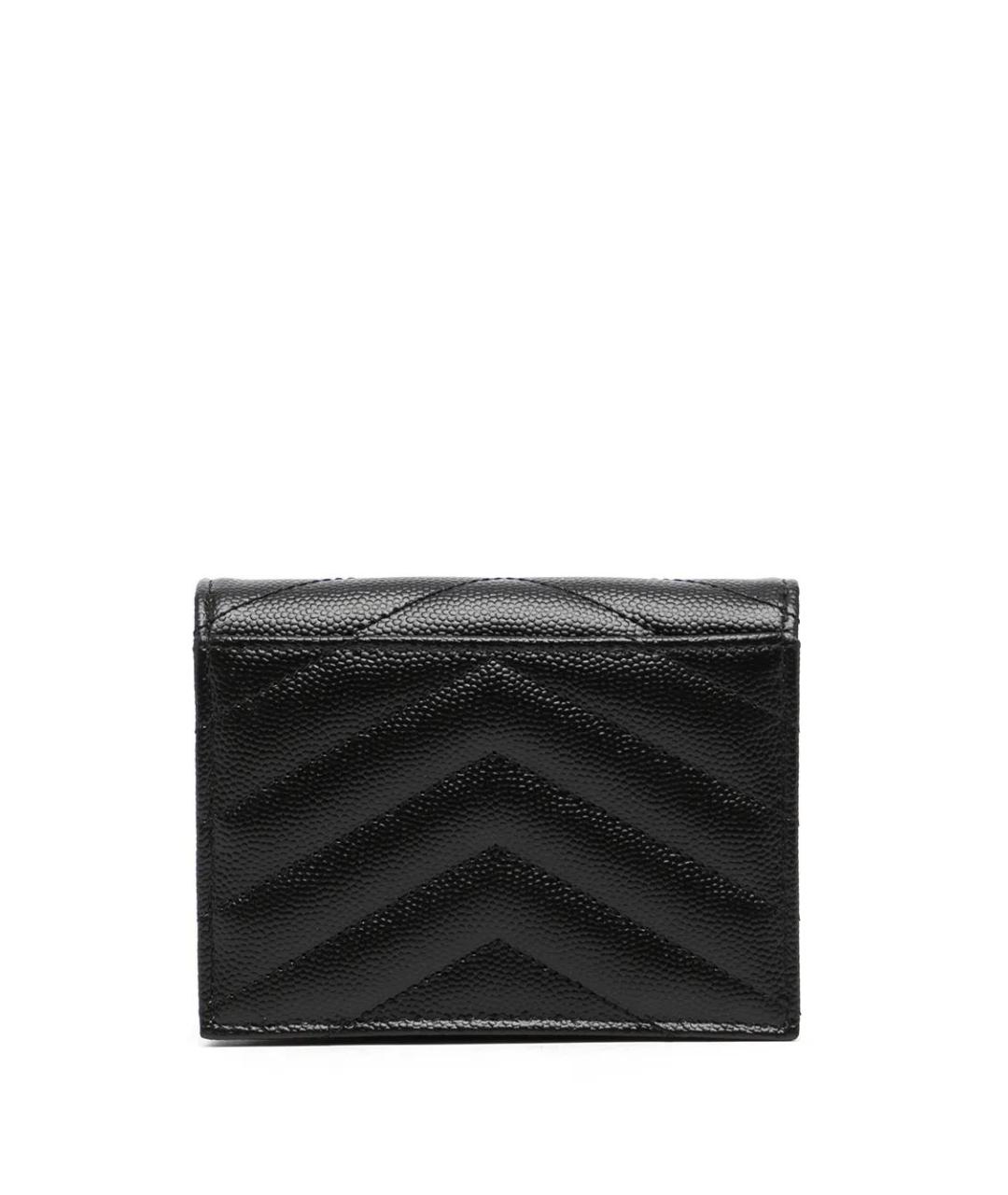 SAINT LAURENT Черный кожаный кардхолдер, фото 2
