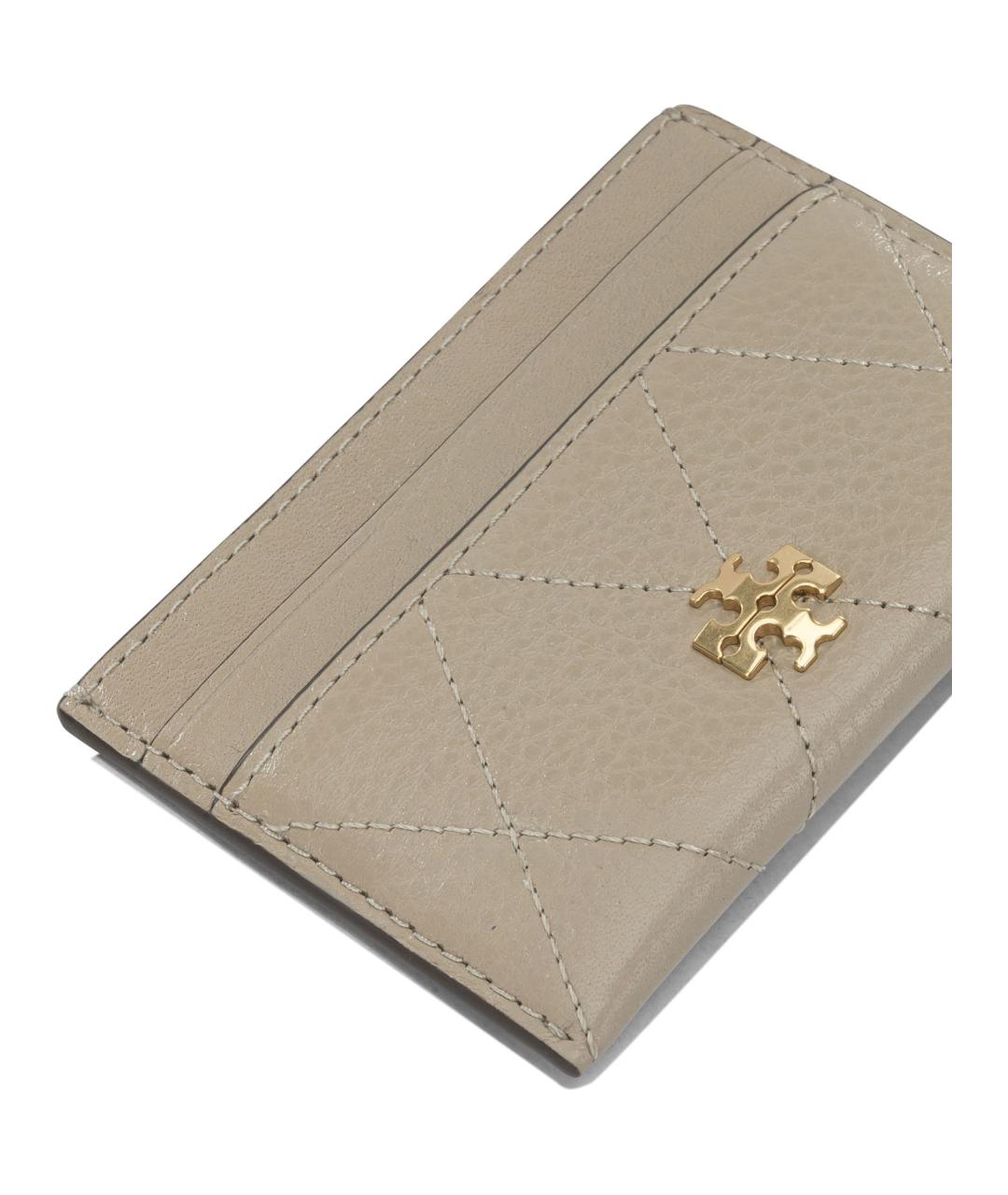 TORY BURCH Серый кожаный кардхолдер, фото 4