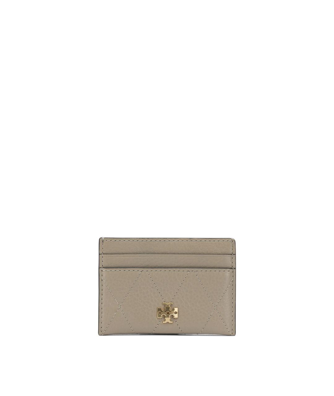 TORY BURCH Серый кожаный кардхолдер, фото 1
