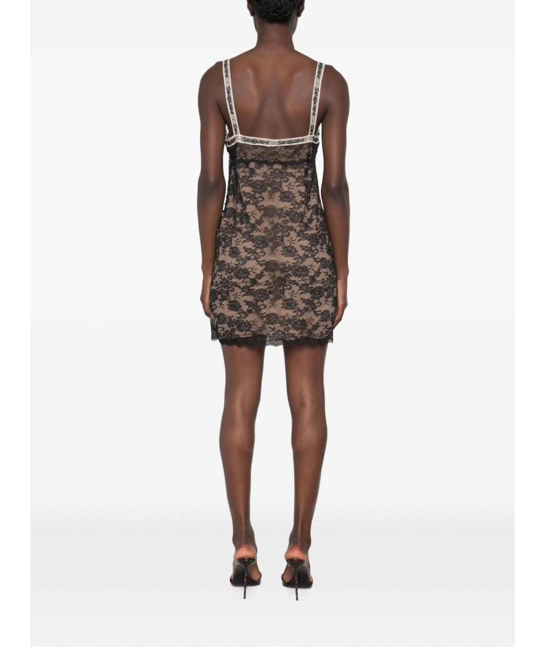 SAINT LAURENT Мульти шелковое коктейльное платье, фото 5