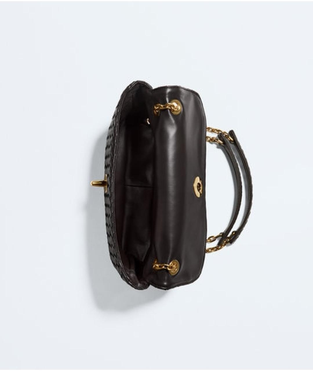 BOTTEGA VENETA Коричневая кожаная сумка через плечо, фото 2