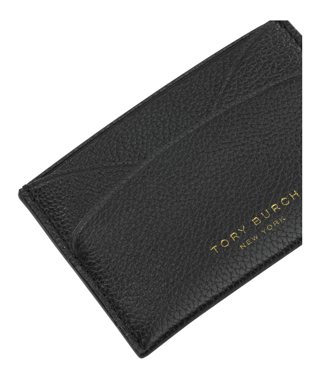 TORY BURCH Черный кожаный кардхолдер, фото 4