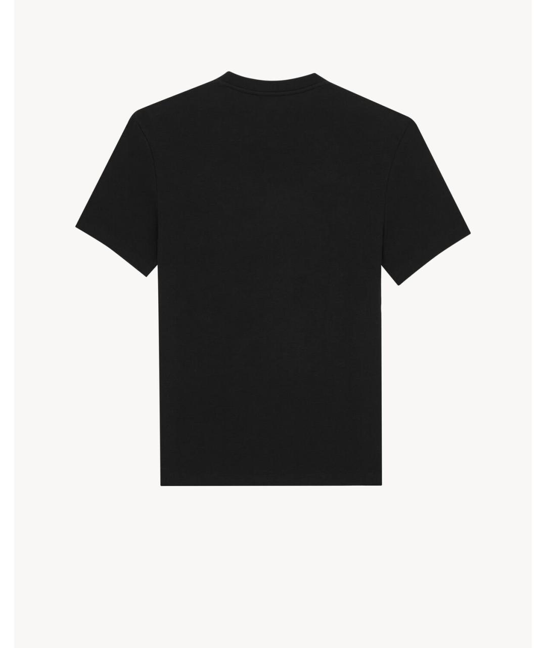 SAINT LAURENT Черная хлопковая футболка, фото 2
