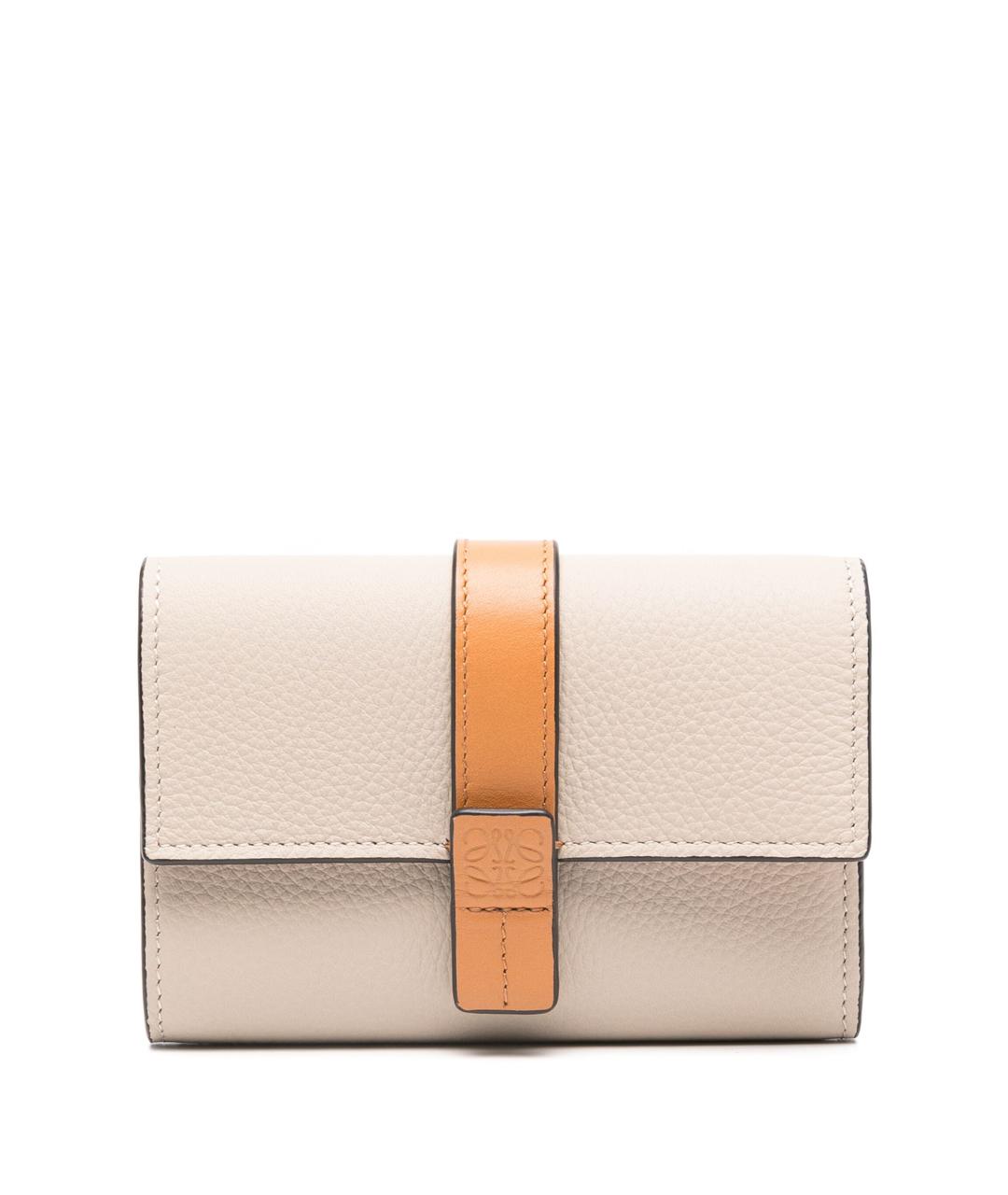 LOEWE Бежевый кожаный кошелек, фото 1