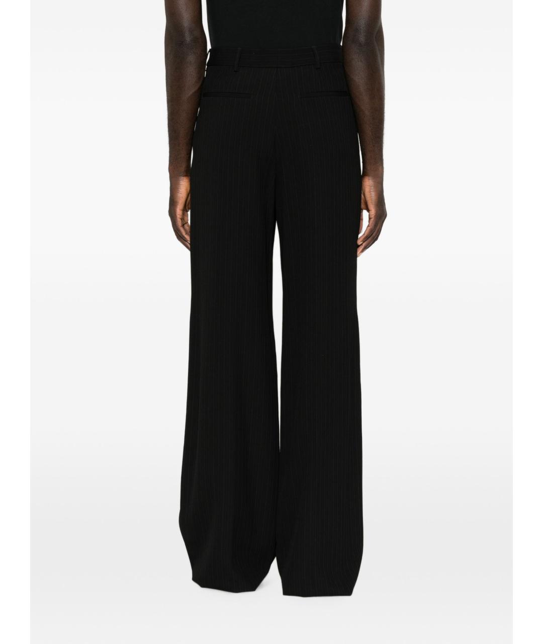SAINT LAURENT Черные шерстяные классические брюки, фото 4