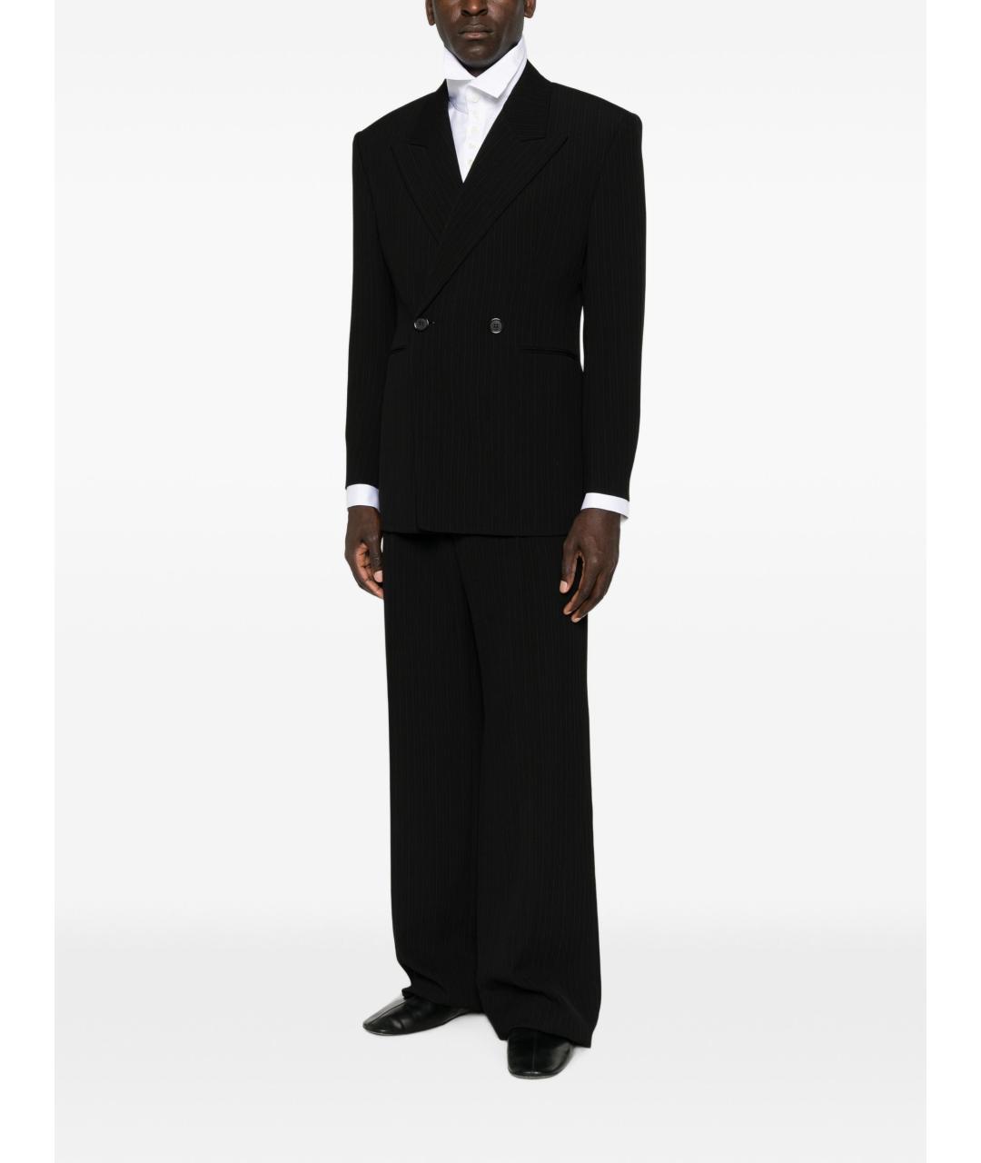 SAINT LAURENT Черные шерстяные классические брюки, фото 2