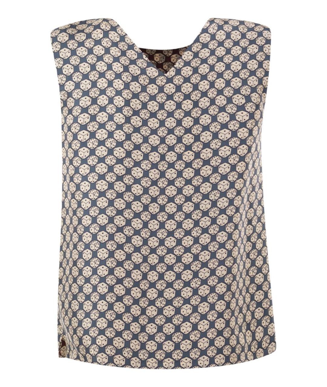 'S MAX MARA Мульти шелковая майка, фото 2