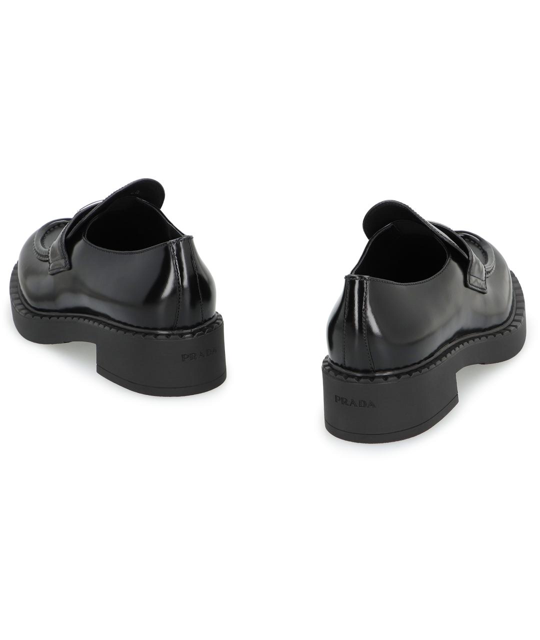 PRADA Черные кожаные лоферы, фото 4